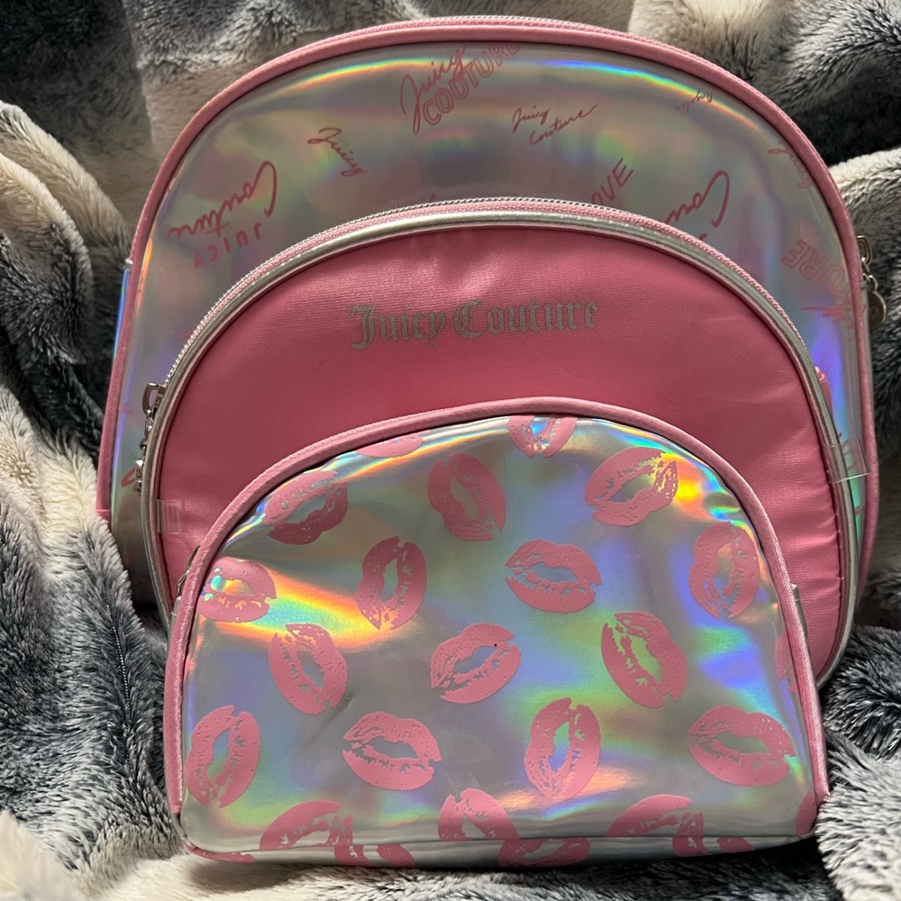 Juicy Couture 3 piece cosmetic bag set